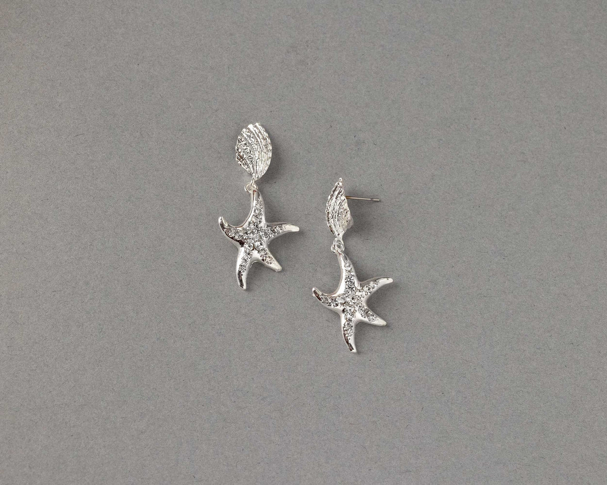 Shells and Starfish Beach bride Earring Set