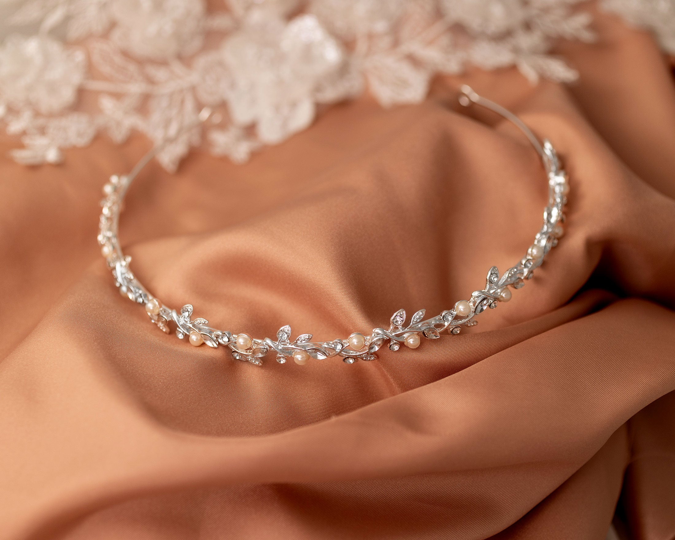 Ivory Pearl Wedding Headband - Headband - Cassandra Lynne
