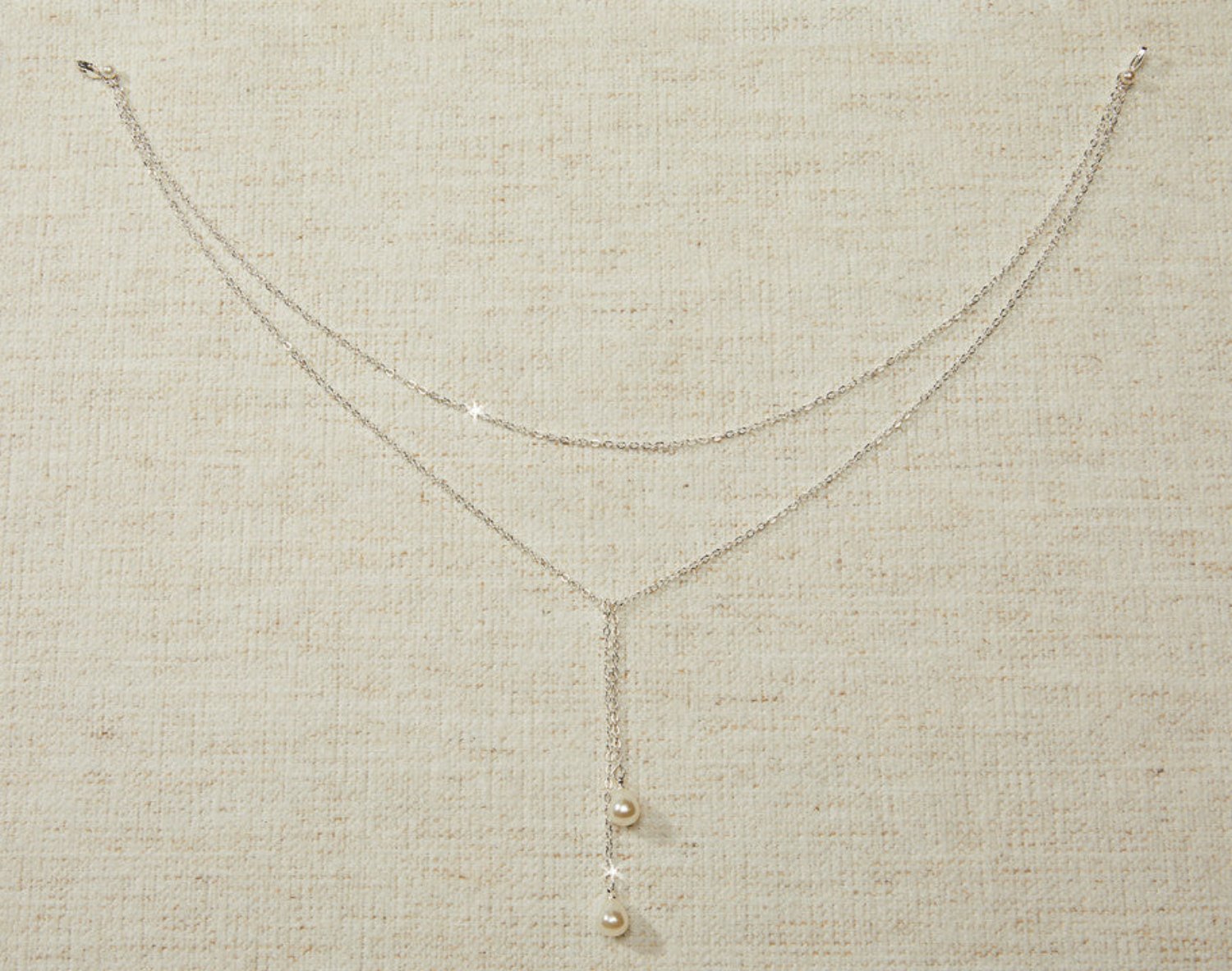 silver pearl drops back jewelry for dress