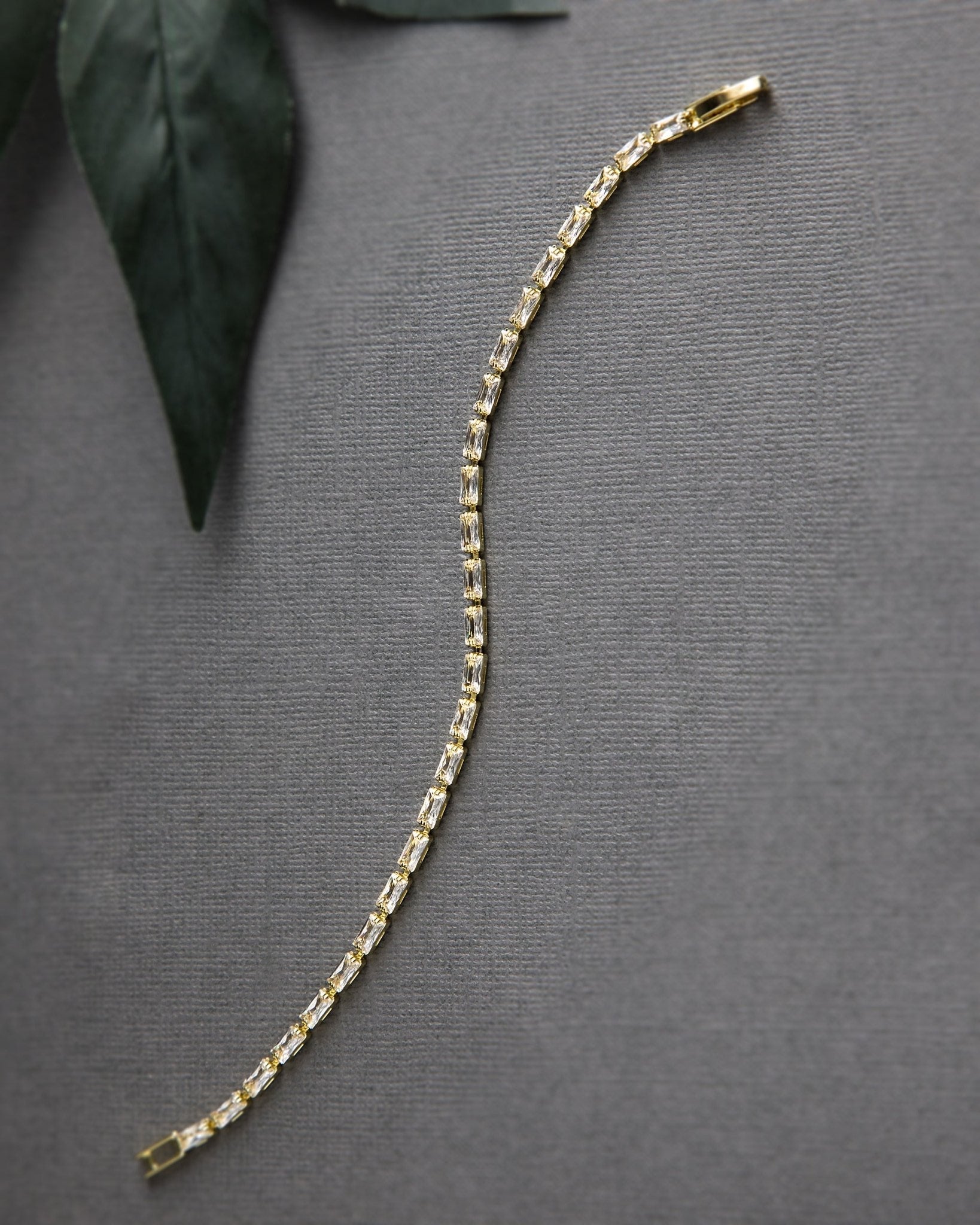 Simple Baguette CZ Bracelet - Bracelet - Cassandra Lynne