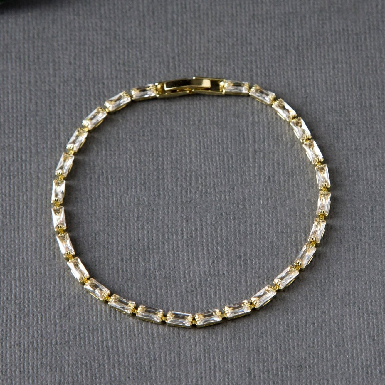 Simple Baguette CZ Bracelet - Bracelet - Cassandra Lynne