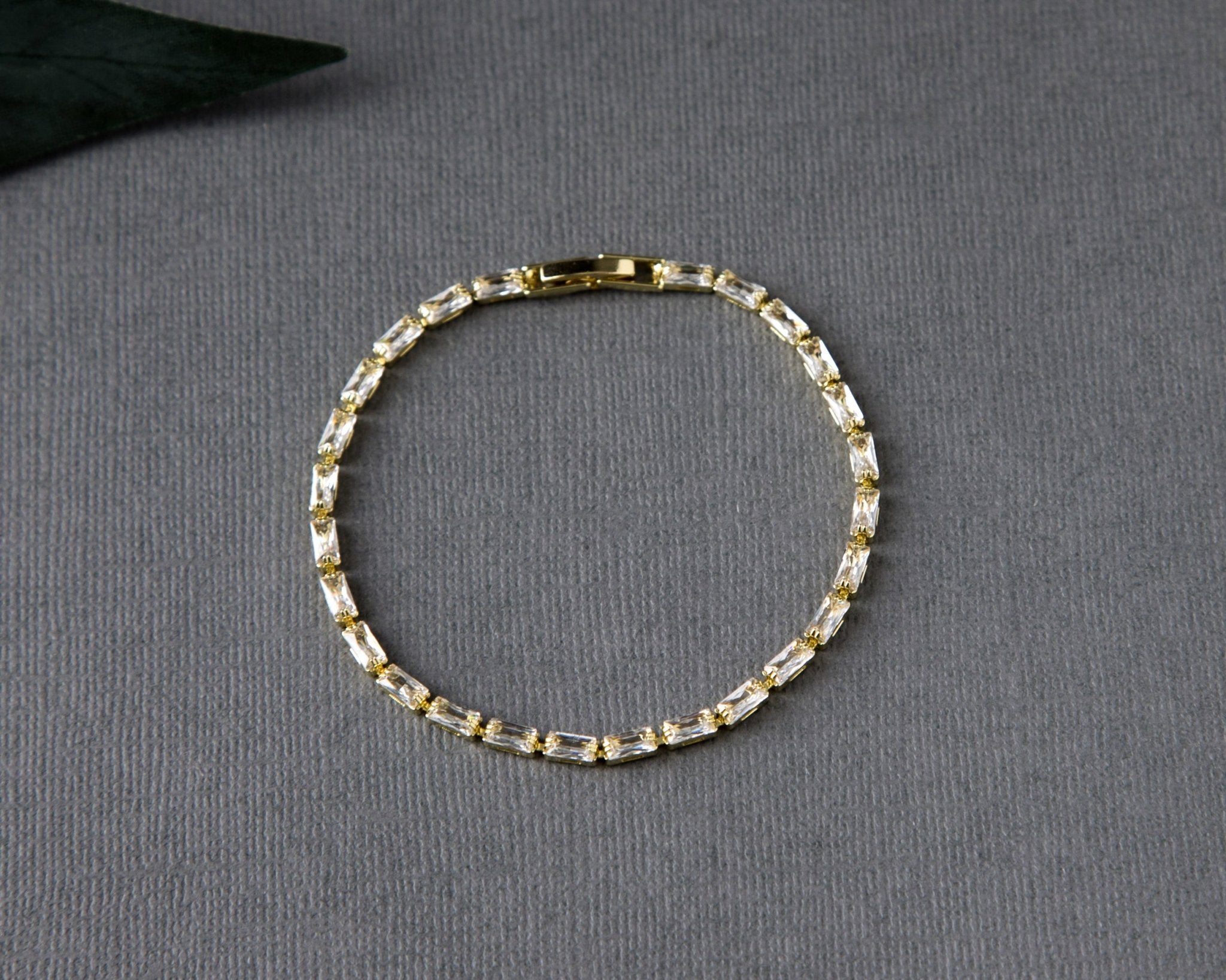 Simple Baguette CZ Bracelet - Bracelet - Cassandra Lynne