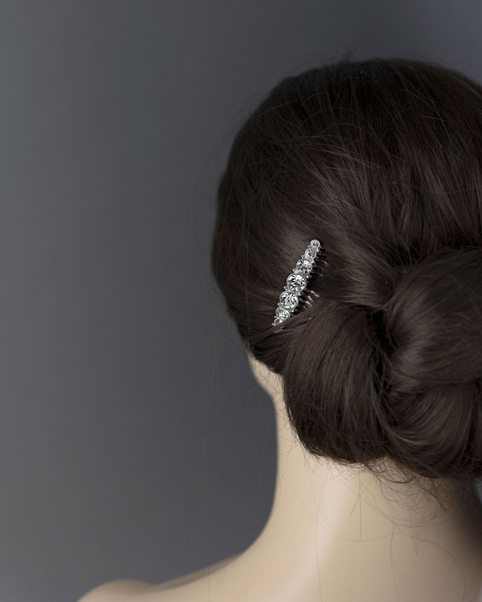 Simple Crystal Bridal Comb Set - Hair Comb - Cassandra Lynne