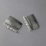 Simple Crystal Bridal Comb Set - Hair Comb - Cassandra Lynne