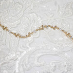 Simple Crystal Vine Necklace, Earrings, and Bracelet with Pearls - Necklace Set - Cassandra Lynne