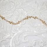 Simple Crystal Vine Necklace, Earrings, and Bracelet with Pearls - Necklace Set - Cassandra Lynne