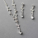 Simple Crystal Vine Necklace Set - Necklace Set - Cassandra Lynne
