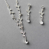 Simple Crystal Vine Necklace Set - Necklace Set - Cassandra Lynne