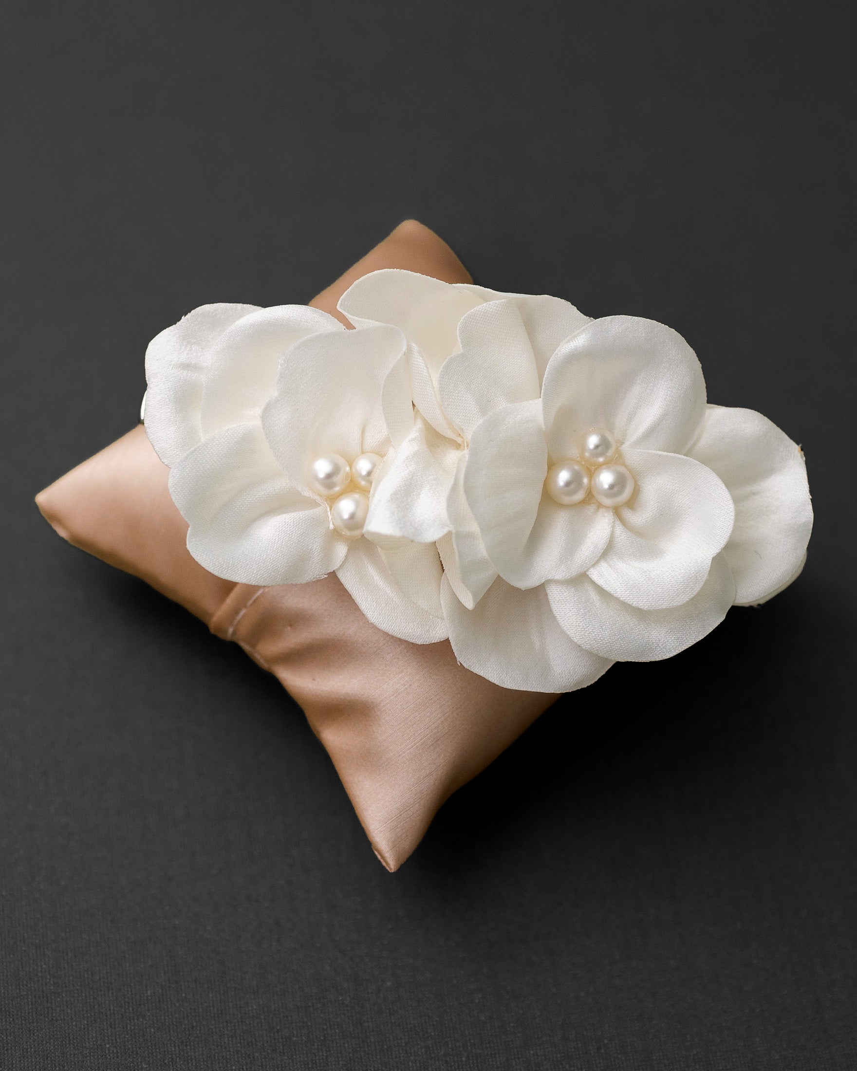 Ivory Bridal Hair Flower with Pearls - Cassandra Lynne