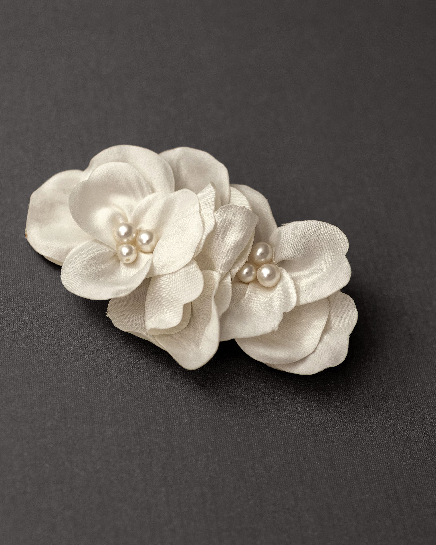 Ivory Bridal Hair Flower with Pearls - Cassandra Lynne