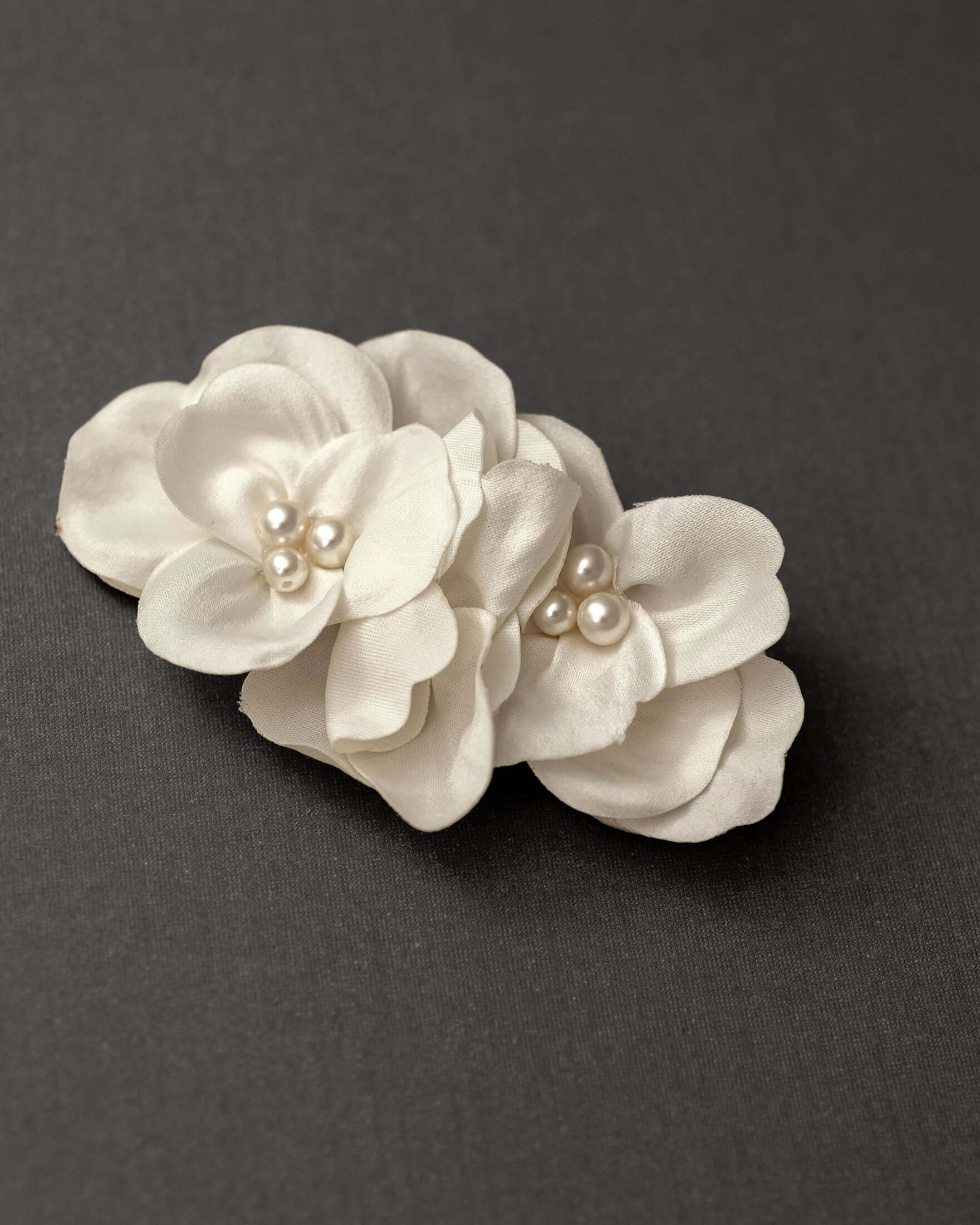 Ivory Bridal Hair Flower with Pearls - Cassandra Lynne