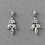 Simple Leaf Drop CZ Earrings - Earrings - Cassandra Lynne