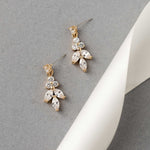 Simple Leaf Drop CZ Earrings - Earrings - Cassandra Lynne