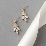 Simple Leaf Drop CZ Earrings - Earrings - Cassandra Lynne