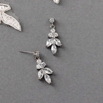 Simple Leaf Drop CZ Earrings - Earrings - Cassandra Lynne