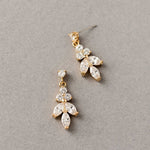Simple Leaf Drop CZ Earrings - Earrings - Cassandra Lynne