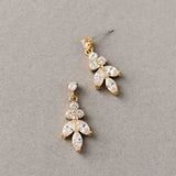 Simple Leaf Drop CZ Earrings - Earrings - Cassandra Lynne