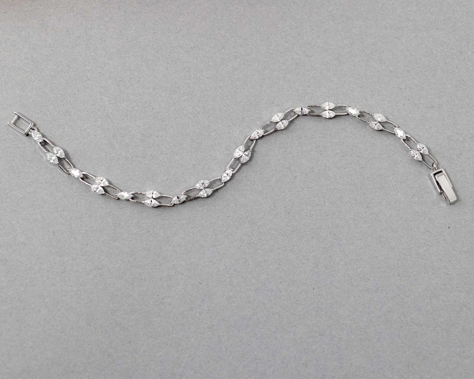 Bracelet of Linked Marquise CZ