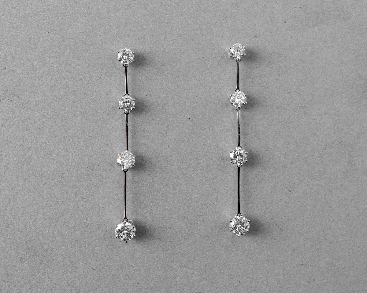Classic Linked CZ Dangle Earrings