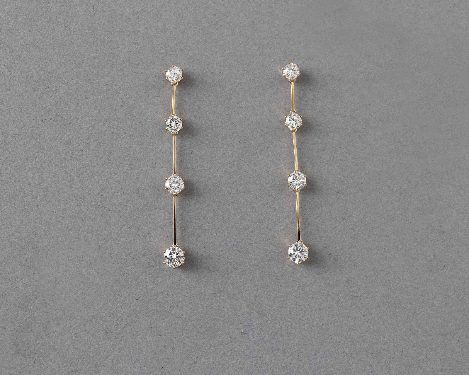 Classic Linked CZ Dangle Earrings