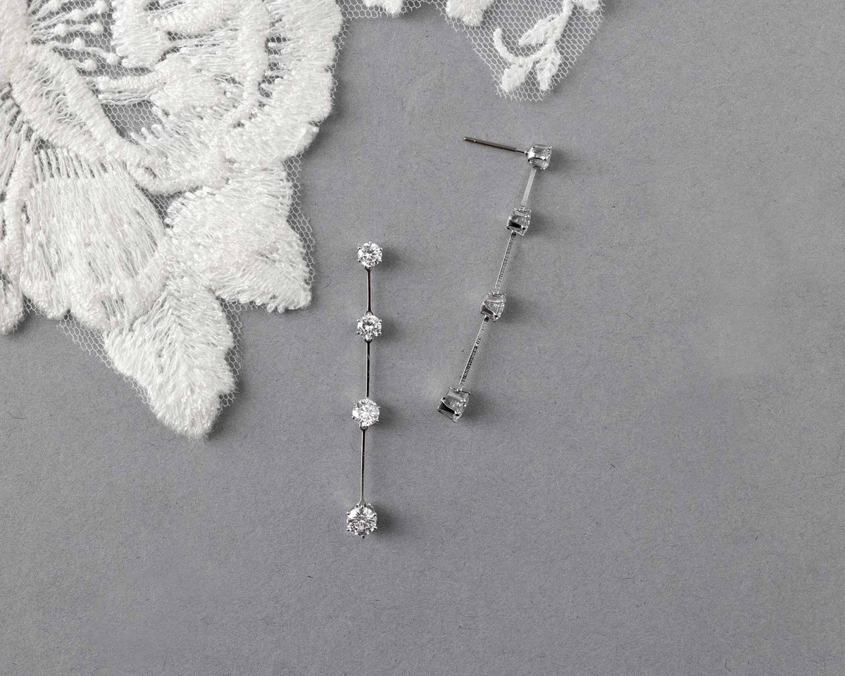 Classic Linked CZ Dangle Earrings