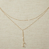 Simple Pearl Drops Dress Jewelry - Back Necklace - Cassandra Lynne