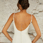 Simple Pearl Drops Dress Jewelry - Back Necklace - Cassandra Lynne