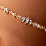 Dainty Bridal Headband of Pearls Crystal and Jewels - Cassandra Lynne