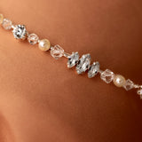 Dainty Bridal Headband of Pearls Crystal and Jewels - Cassandra Lynne