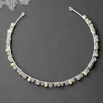 Dainty Bridal Headband of Pearls Crystal and Jewels - Cassandra Lynne