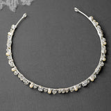 Dainty Bridal Headband of Pearls Crystal and Jewels - Cassandra Lynne