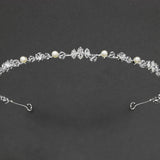 Dainty Bridal Headband of Pearls Crystal and Jewels - Cassandra Lynne