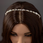 Dainty Bridal Headband of Pearls Crystal and Jewels - Cassandra Lynne