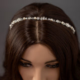 Dainty Bridal Headband of Pearls Crystal and Jewels - Cassandra Lynne