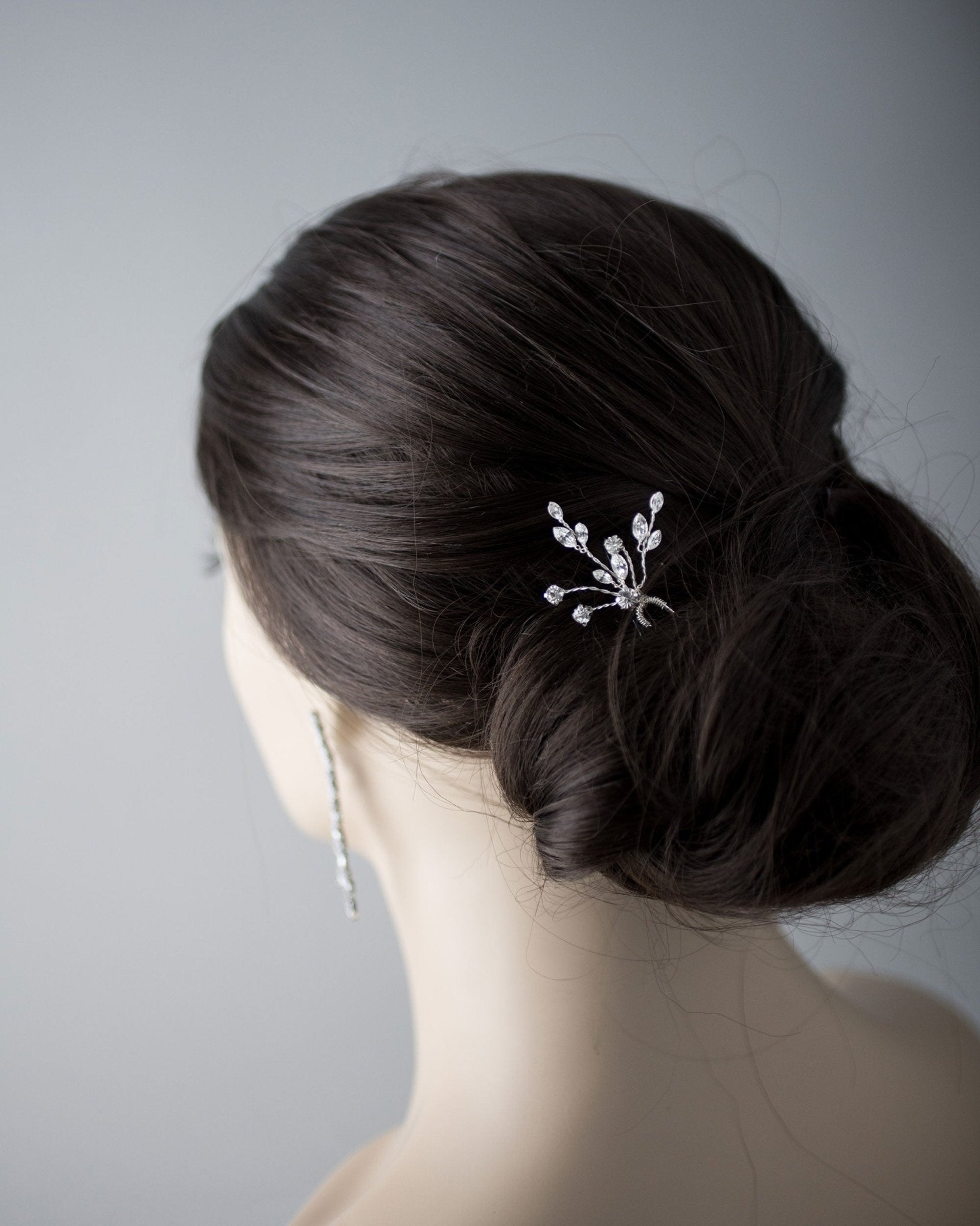 Simple Rhinestone Hair Pin for the Bride - Hair Pins - Cassandra Lynne