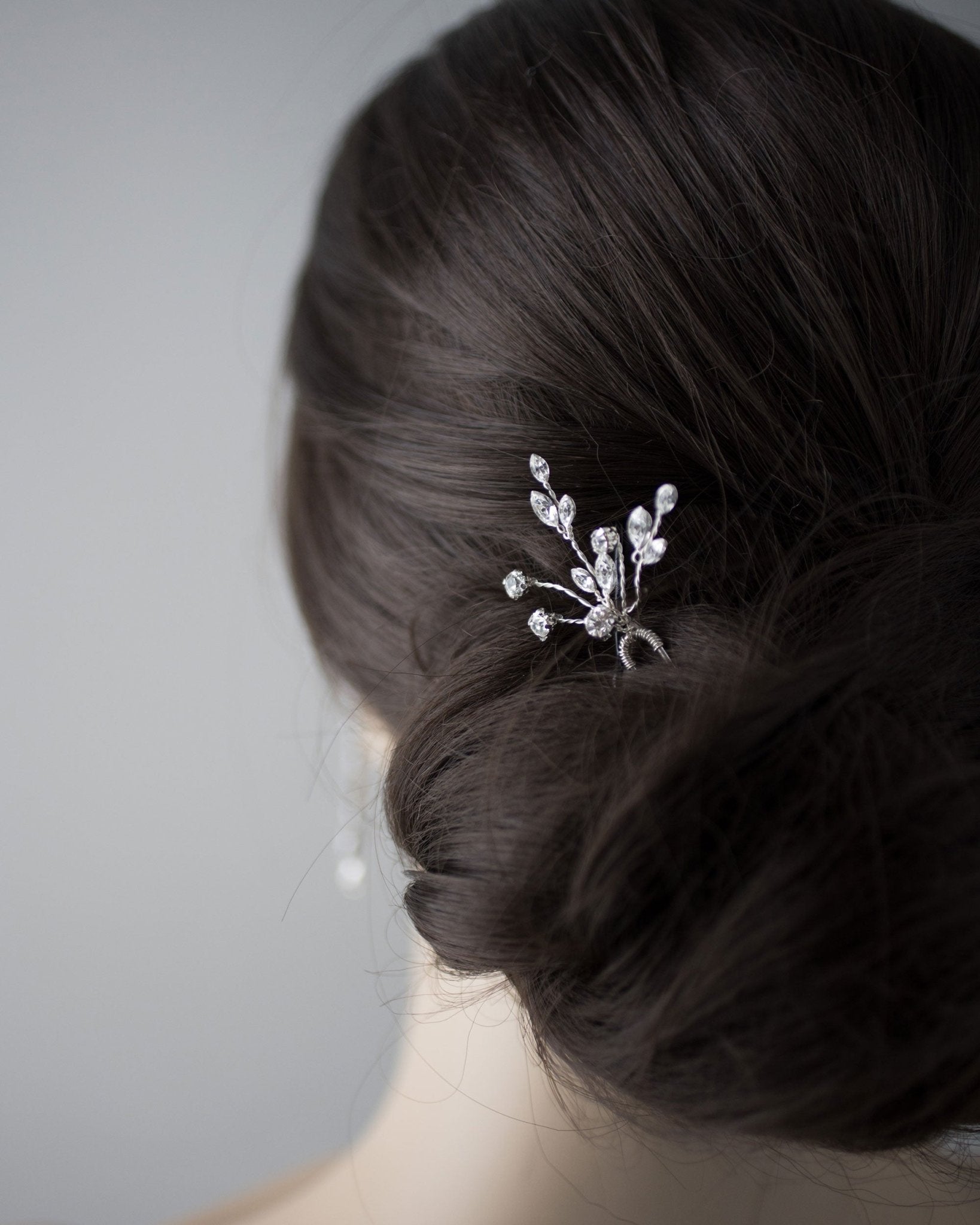 Simple Rhinestone Hair Pin for the Bride - Hair Pins - Cassandra Lynne
