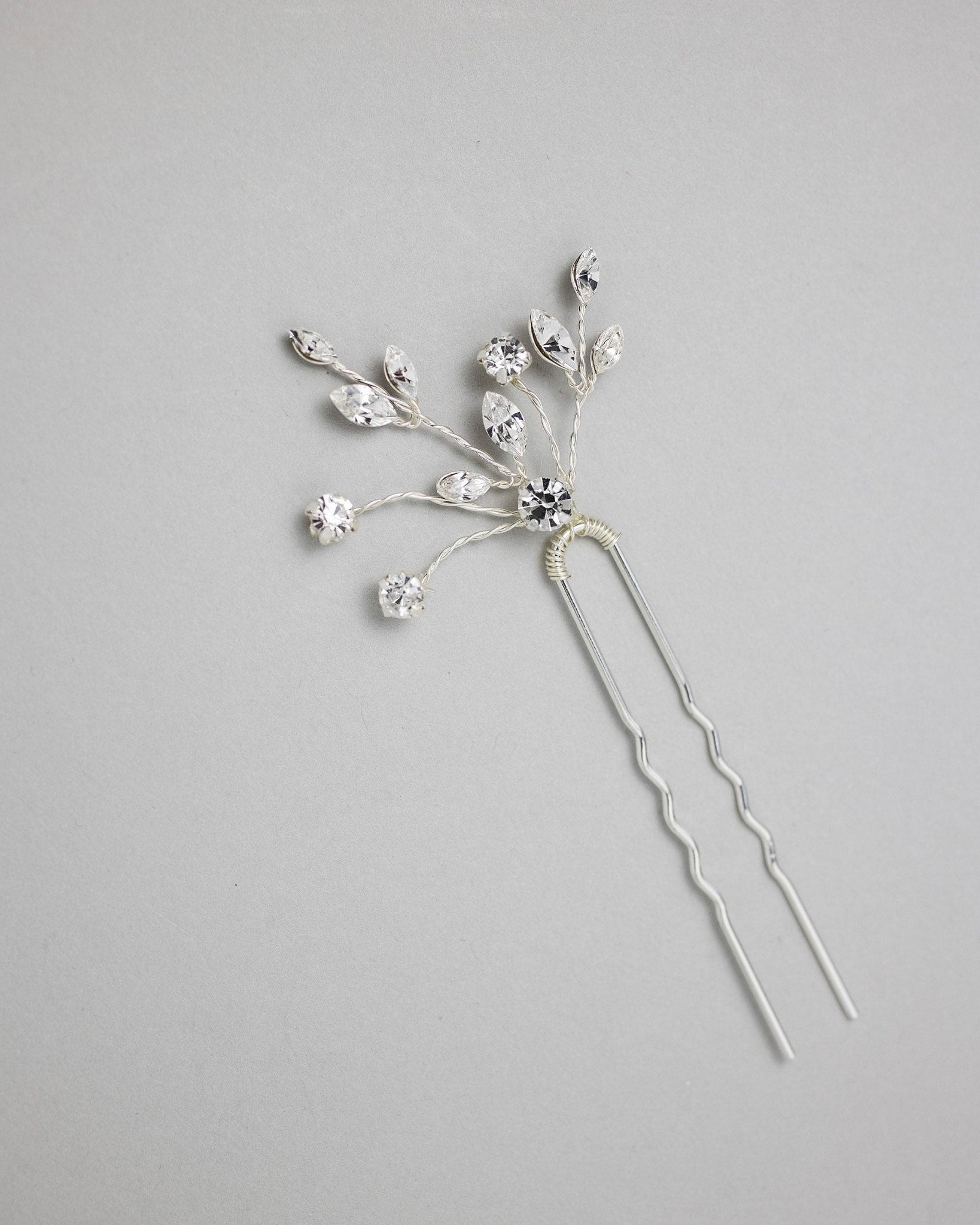 Simple Rhinestone Hair Pin for the Bride - Hair Pins - Cassandra Lynne