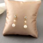 Simple Round Pearl Drop Earrings - Earrings - Cassandra Lynne