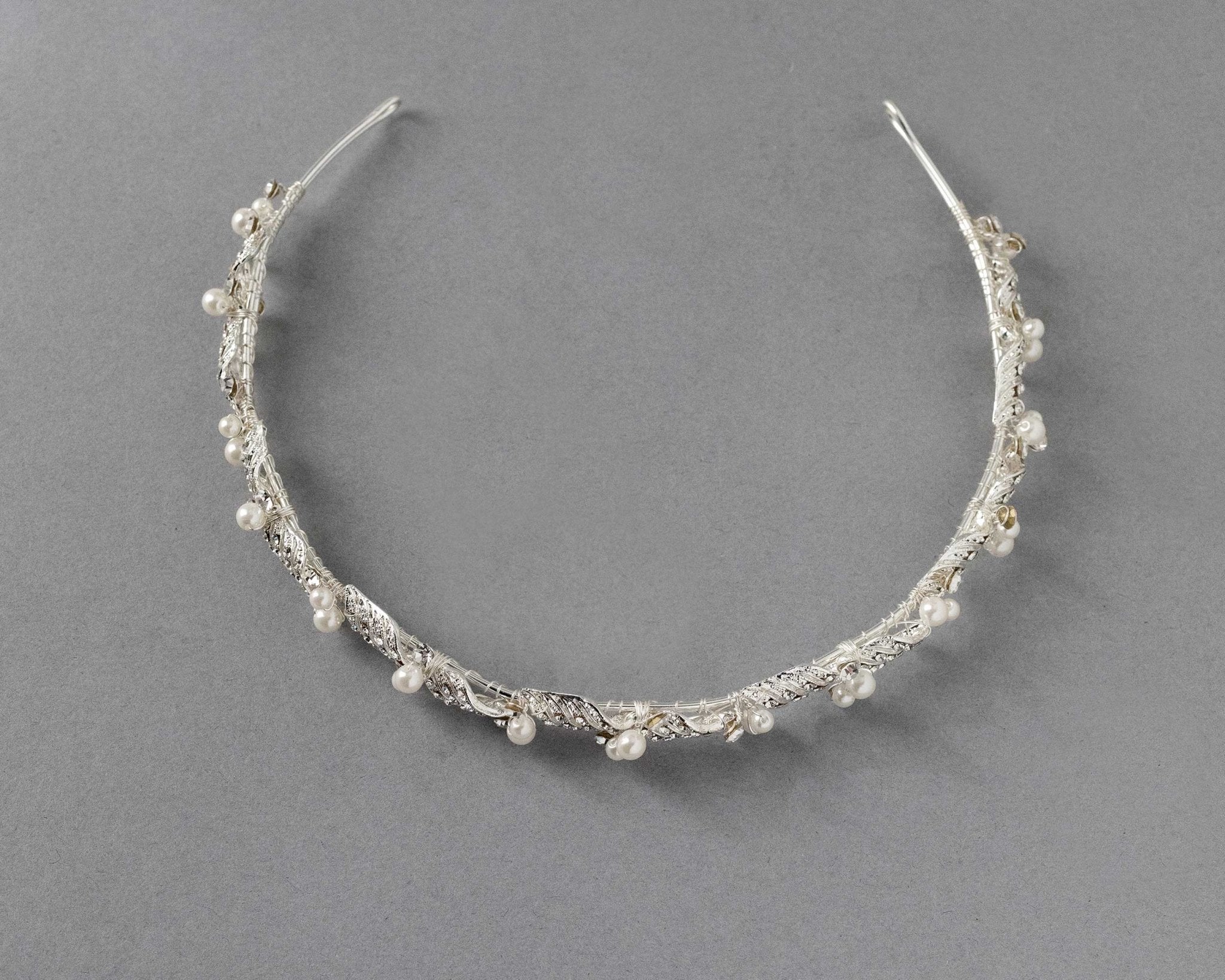Simple Twisted Pearl Tiara - Tiara - Cassandra Lynne