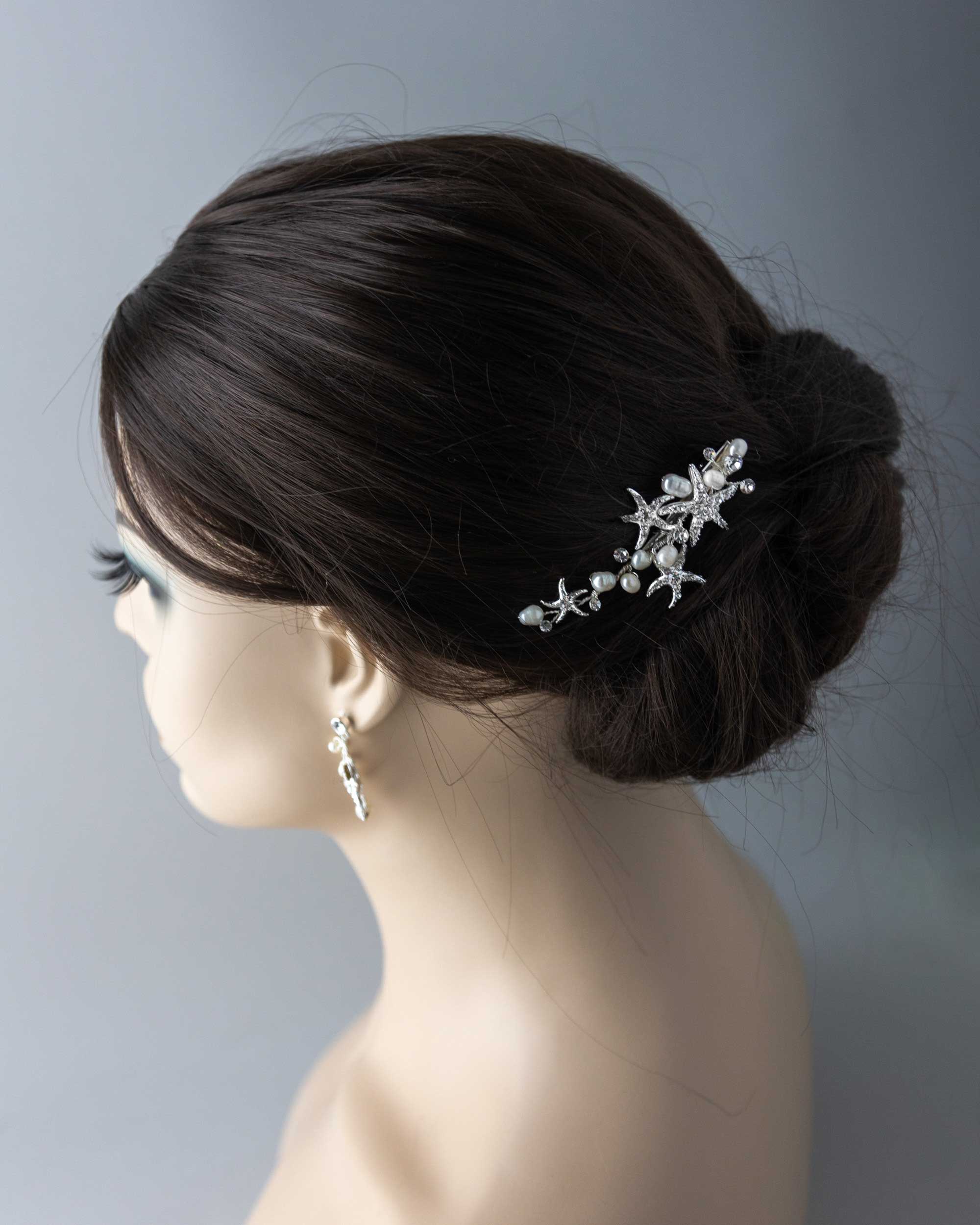 Petite Beach Bride Hair Clip- Cassandra Lynne