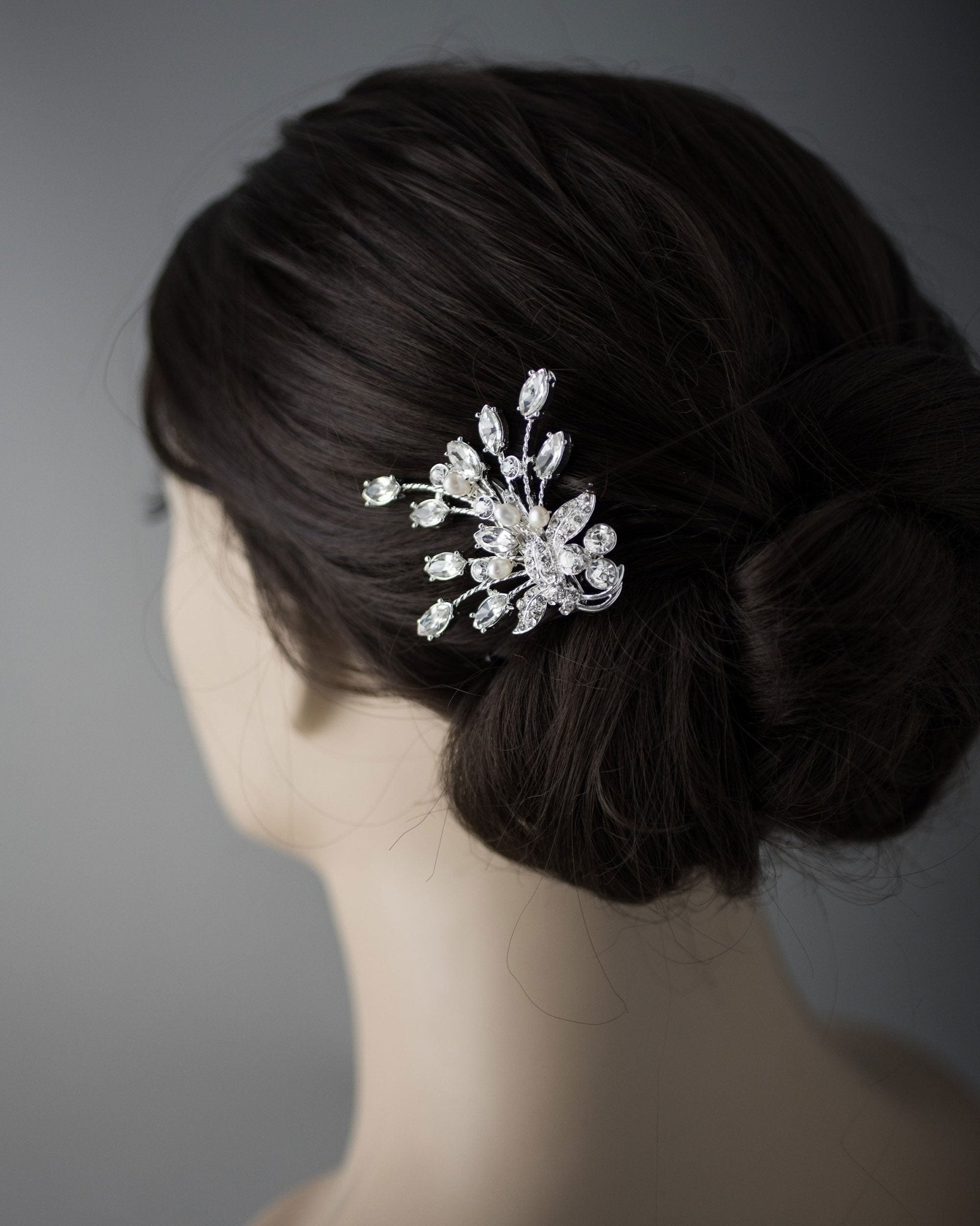 Small Freshwater Pearl Bouquet Hair Clip - Hair Clips - Cassandra Lynne