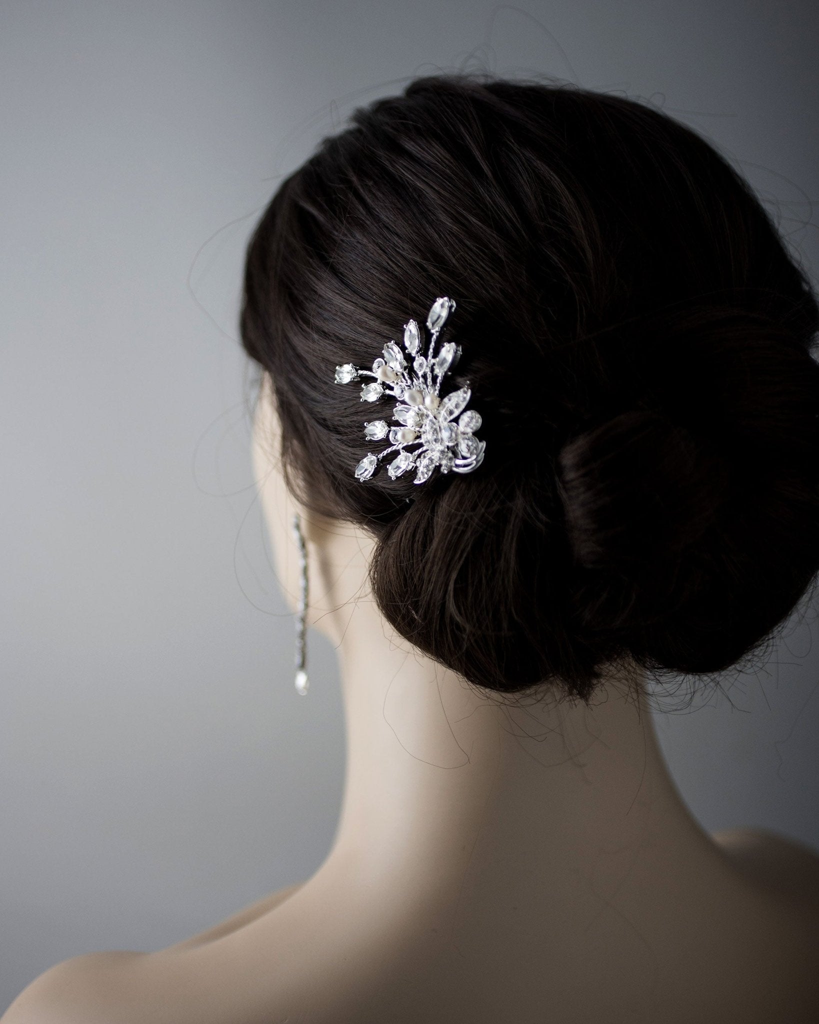 Small Freshwater Pearl Bouquet Hair Clip - Hair Clips - Cassandra Lynne