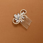 Pearl Swirl Rhinestone Wedding Hair Comb