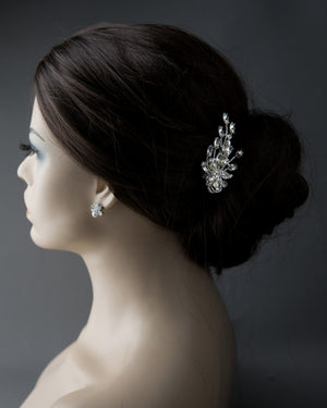 Bridal Hair Clip of Leaves and Buds Cassandra Lynne