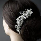 Sparkling Wedding Hair Comb with Pearl Drops - Hair Comb - Cassandra Lynne