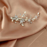 Starfish and Pearl Beach Bride Hair Clip - Hair Clips - Cassandra Lynne