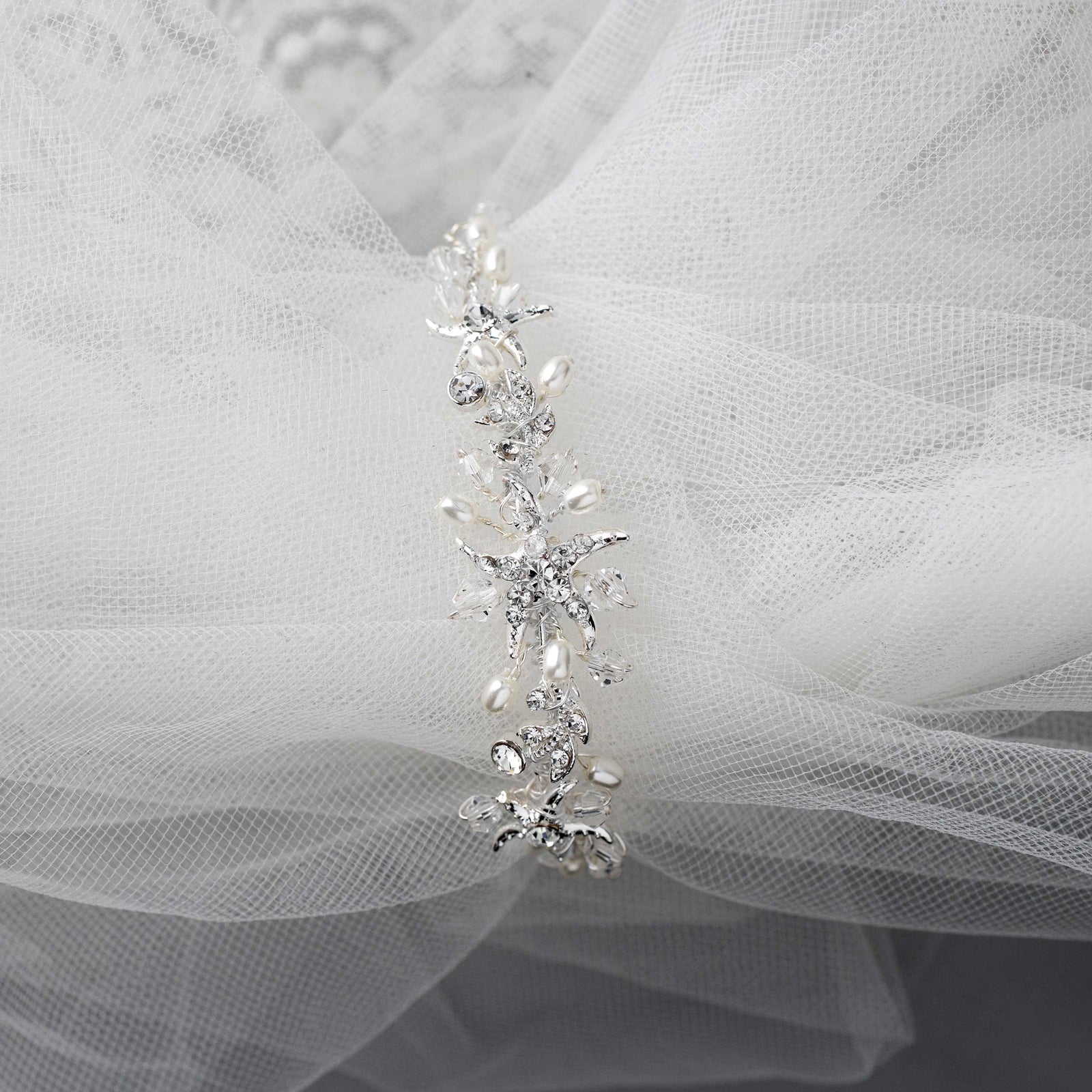 Crystal and Cultured Pearl Beach Bracelet