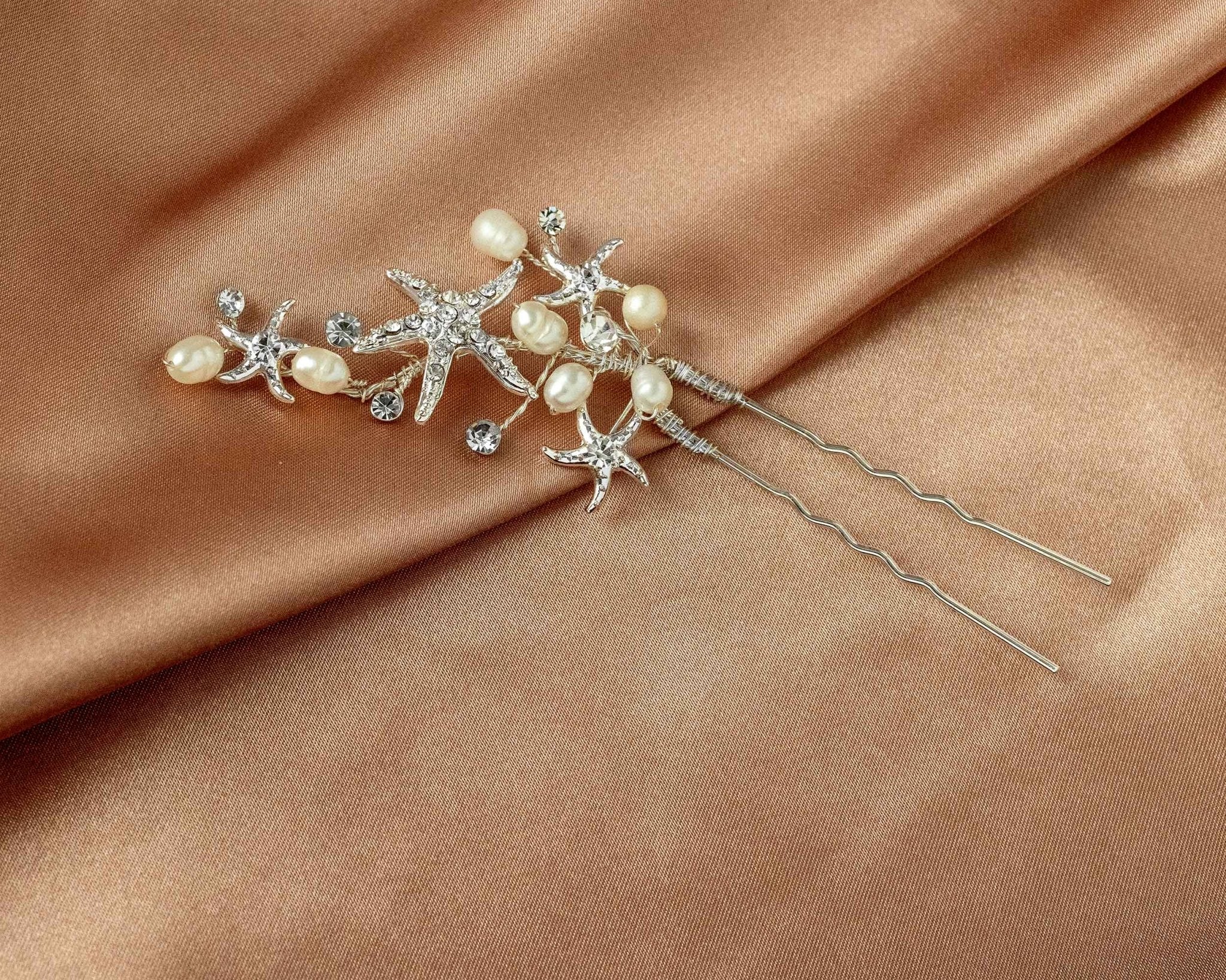 Starfish Beach Bride Hair Pin - Hair Pins - Cassandra Lynne