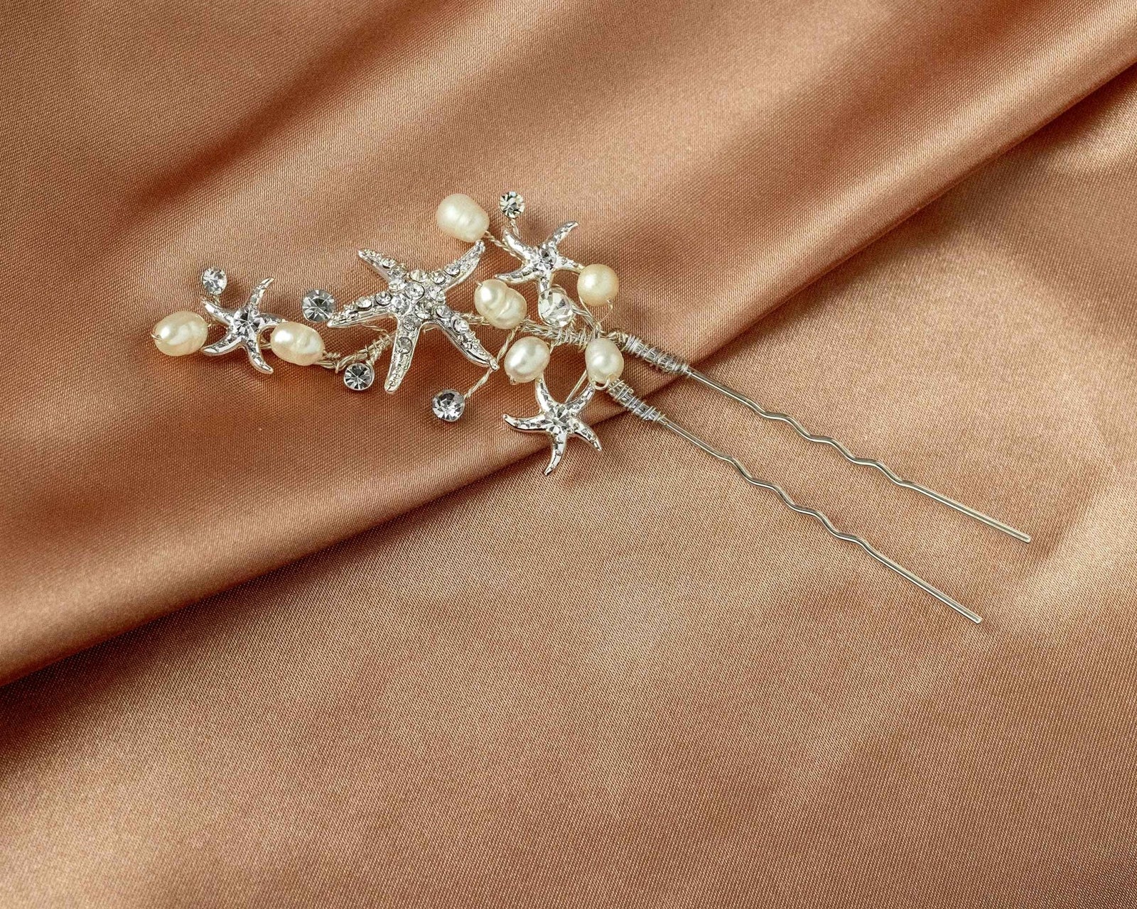 Starfish Beach Bride Hair Pin - Hair Pins - Cassandra Lynne