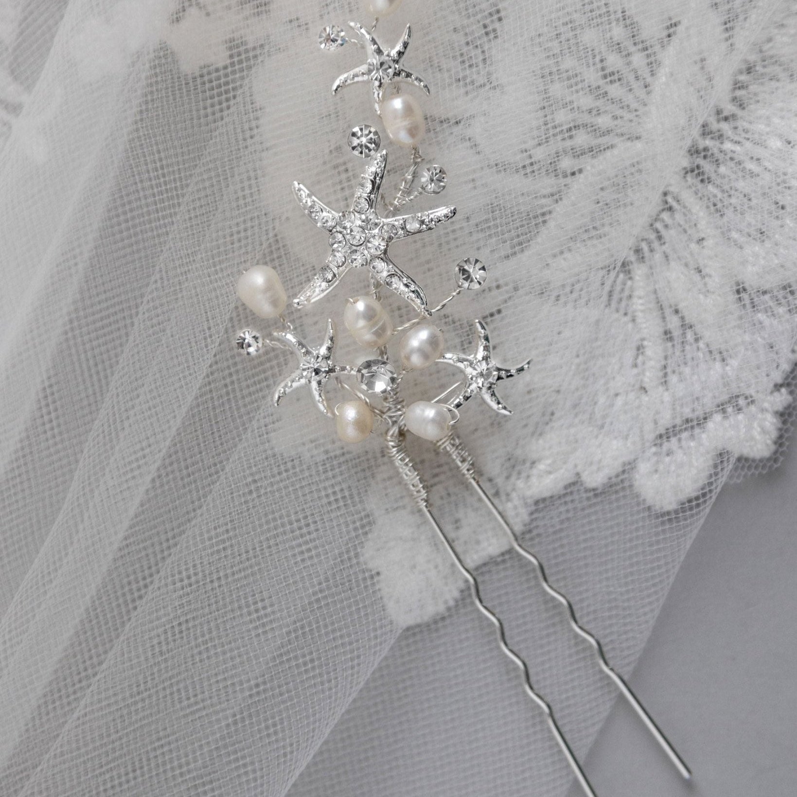 Starfish Beach Bride Hair Pin - Hair Pins - Cassandra Lynne